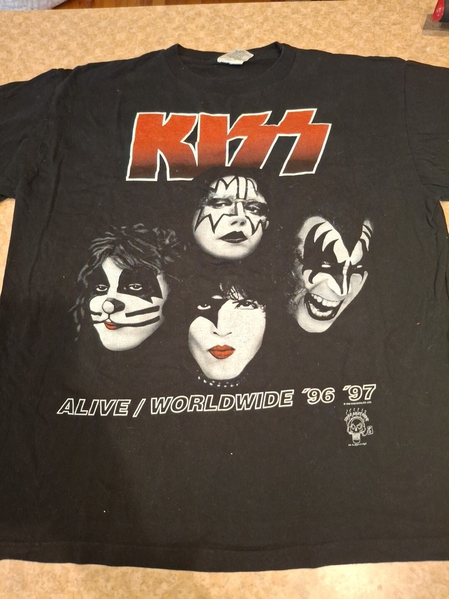 Vintage 1996 Tour Merch Kiss Alive Worldwide I Got The Best Band T