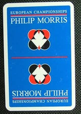 1 x Playing card single Cigarettes Philip Morris European Championships Y411