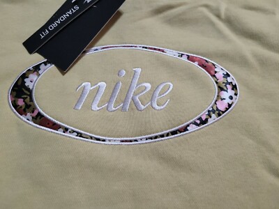 nike sportswear women's essentials fleece cropped crew tea tree mist