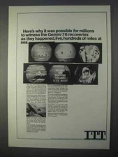 1966 ITT Satellite-Communication Earth Station Ad