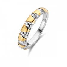 Ti Sento Milano Gold Finished CZ Ring 12216ZY Size P