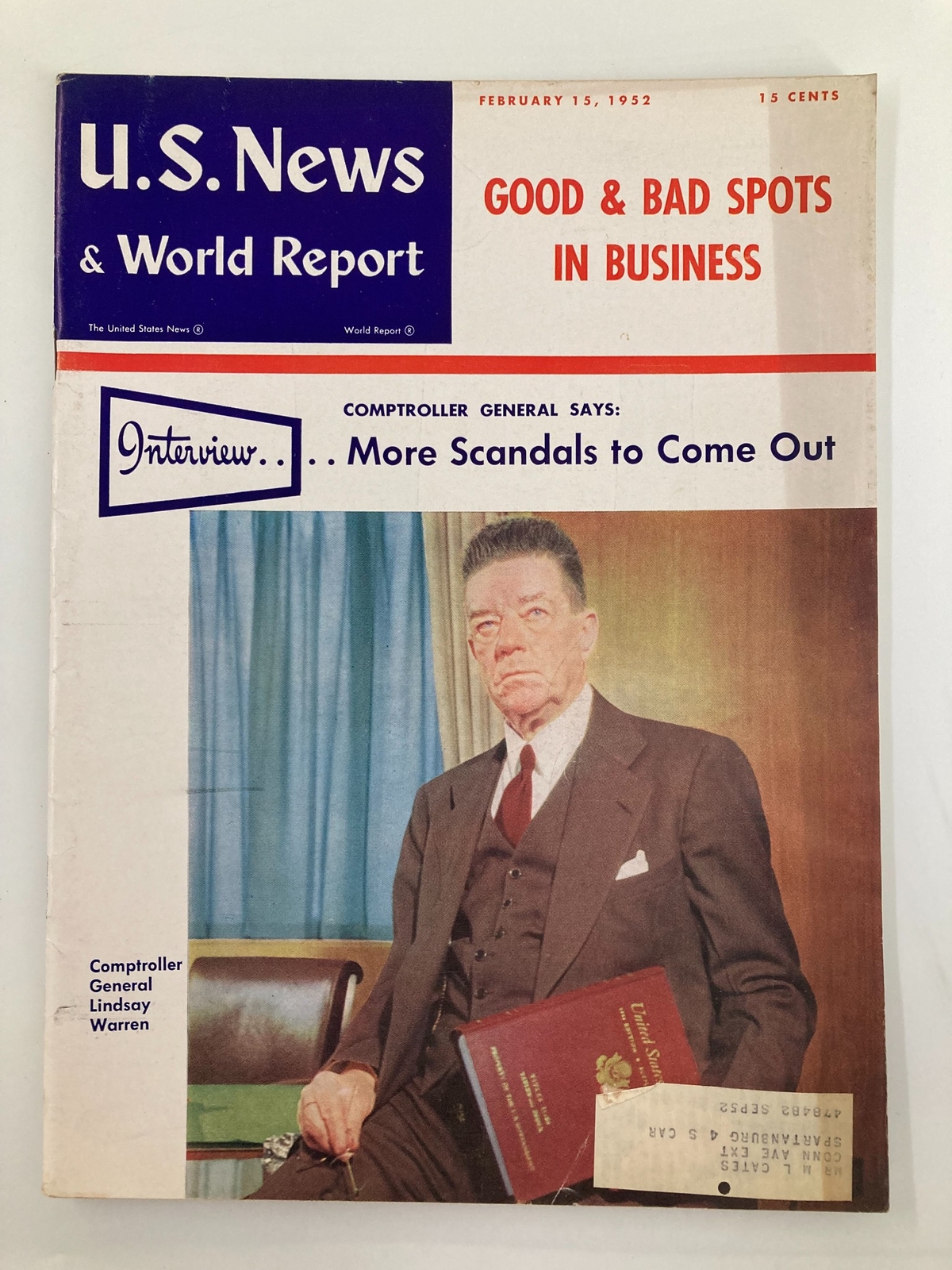US News & World Report Magazine February 15 1952 Good & Bad Spots in