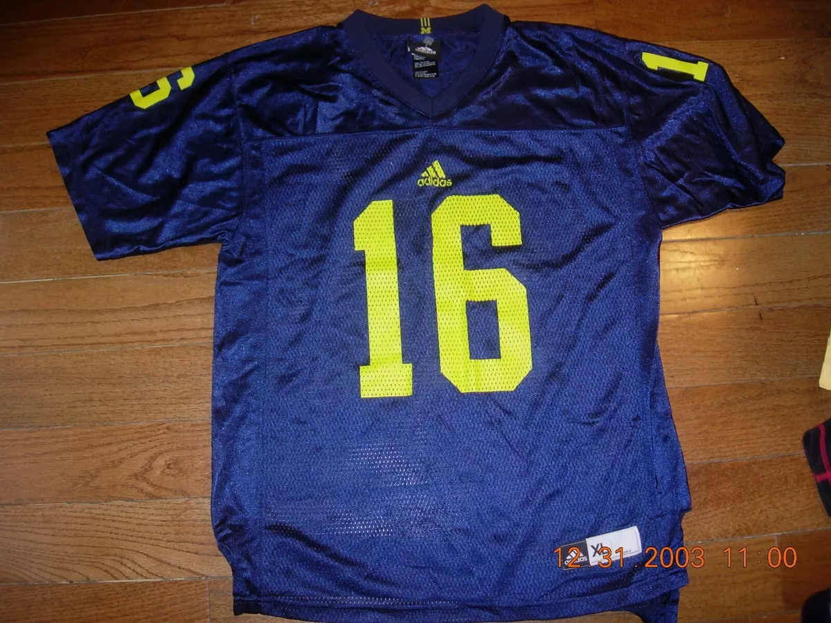 Michigan Wolverines sz 20 CUT BIG BLUE 16 Blue adidas Jersey