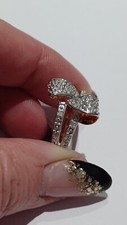 1/20ct Diamond Rose Gold Plated SS Ring Size P To Q