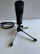 Black USB Corded Noise Reduction Mute Button Handheld Condenser Microphone