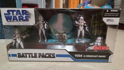 Star Wars Clone Wars Battle Packs Yoda & Coruscant Guard Fox Thire