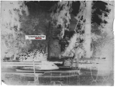 PLAQUE VERRE PHOTO ancienne négatif noir et blanc 13x18 cm Hargarten