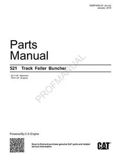 Caterpillar 521 Track Feller Buncher Parts Catalog Manual ser THX1-UP 5211-Up
