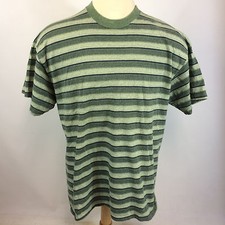 Vintage 90's Grunge Surf Stripe Blank Plain T Shirt Made in USA Oversized L