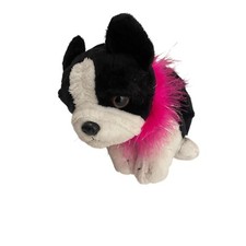 Animal Alley French Bulldog Stuffed Animal Plush With Fuzzy Pink Scarf 9"