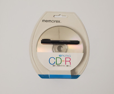 Memorex CD-R 10 pk 52x 700 MBPS 80 Minutes Blank Disks