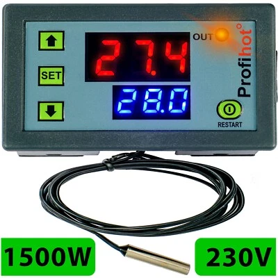PROFIHOT DIGITAL LED TEMPERATURREGLER thermostat control temperatur fühler regler 230V ⭐⭐