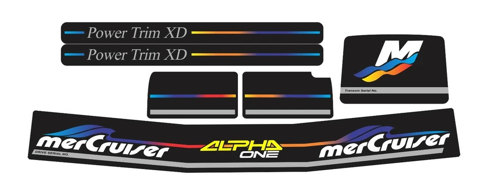 Mercruiser Die Neu 2023 Beste Qualität Alpha One Gen Zwei W / Rams Aufkleber Set - Bild 1 von 1