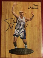 Scot Pollard Kansas Jayhawks Basketball Genuine Article Rookie Autograph Card RC. rookie card picture