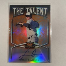 Logan Davidson 2019 Leaf Valiant The Talent #TT-LD1 Orange Prizm Auto /35