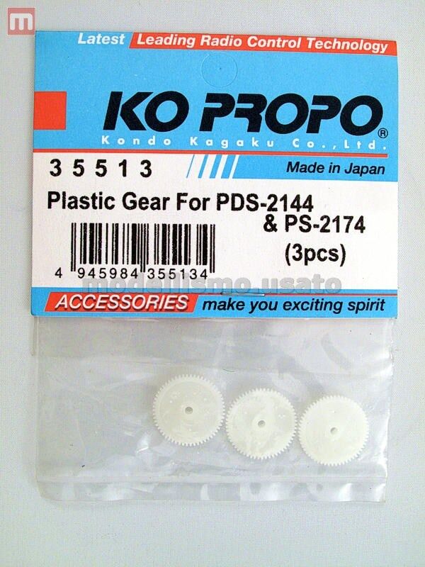 Ko Propo 35513 Ingranaggi PDS-2144 PS-2174 (3) Plastic Gear Set modellismo