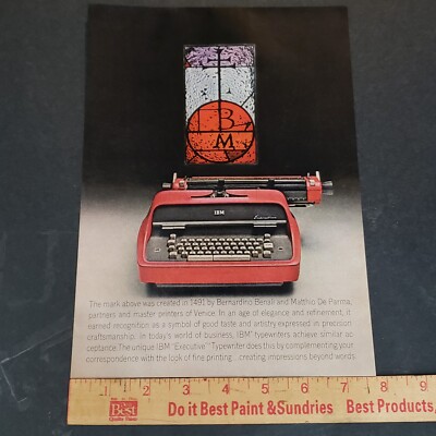 1963 IBM Executive Typewriter Advertisement Vintage 1960s Ad