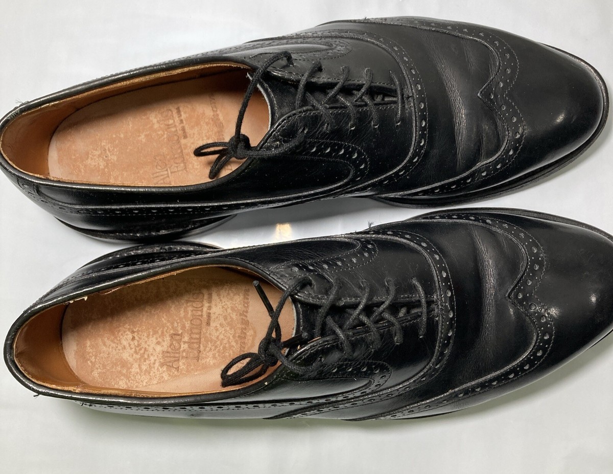Allen Edmonds Birmingham Mens 9 D Black Leather Wingtip 
