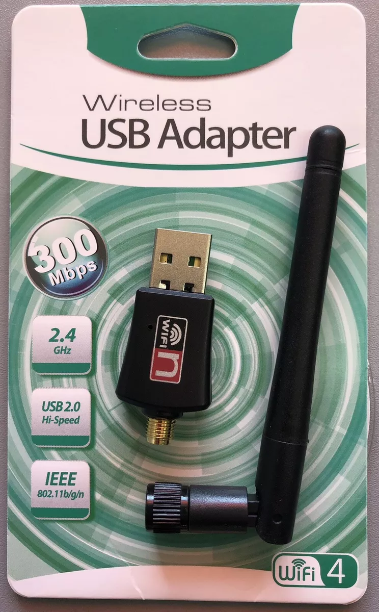 Adaptador USB Receptor Wifi 300mbps 802.11