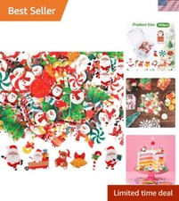 Assorted Edible Christmas Cupcake Decorations - 24 Festive Styles in 300pcs