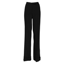 DOLCE & GABBANA Pants Black Wool High Waist Flared Trouser IT40/US6/S 1050usd