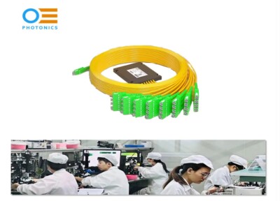 1x32 1250-1650nm Single-Mode SM FTTH Optical Fiber PLC Splitter SC/APC
