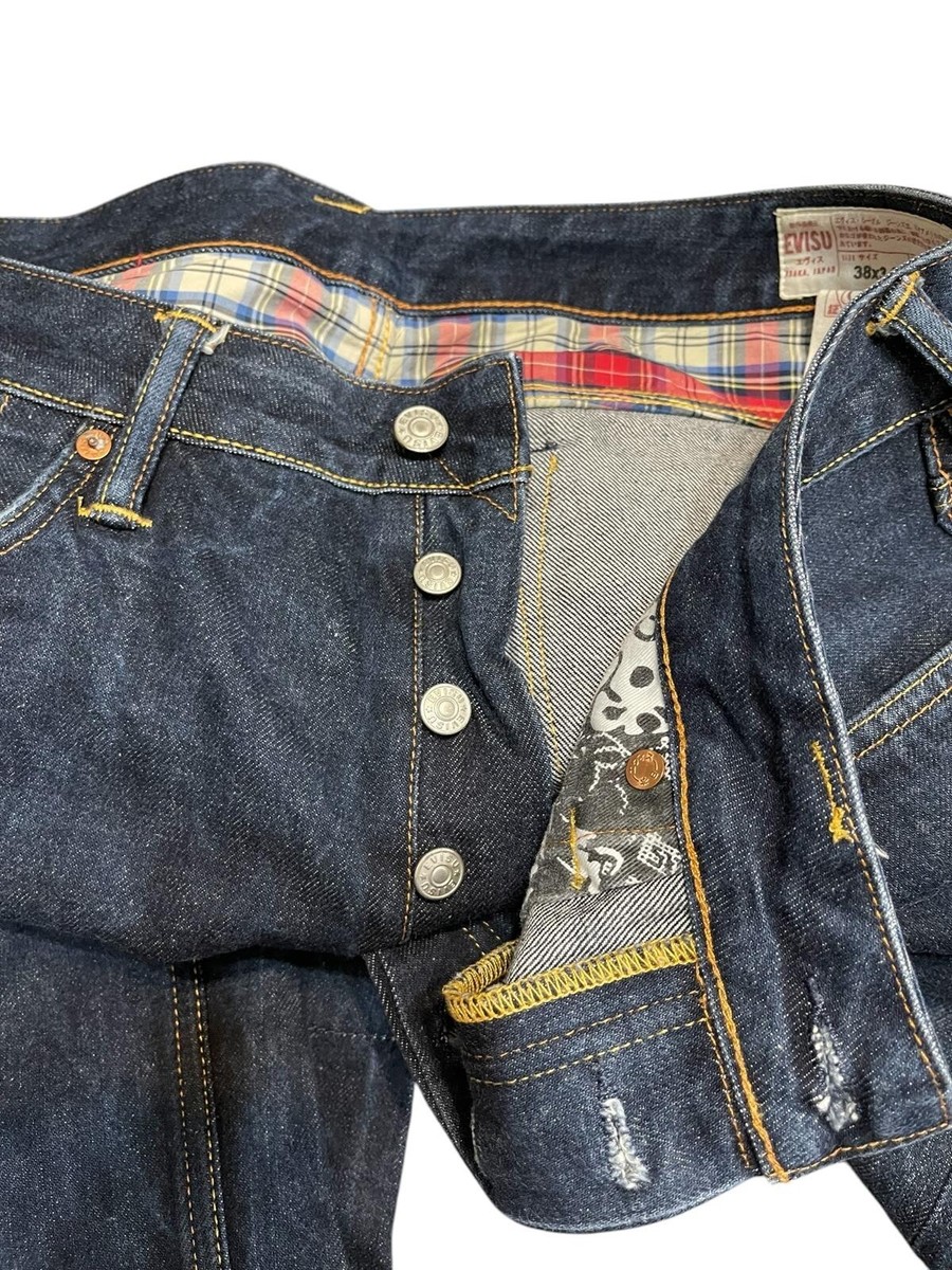 Evisu Osaka Japan Selvedge Denim Jeans Size W 36 x L 27