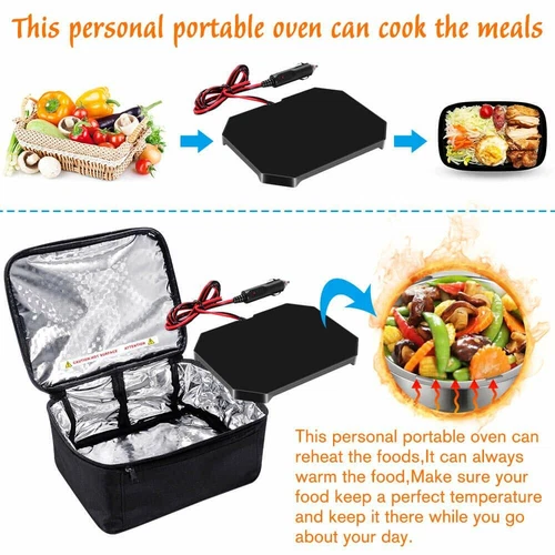 Portable Electric Food Warmer Heating Lunch Box Bag Mini Oven Container For Car - Picture 4 of 21