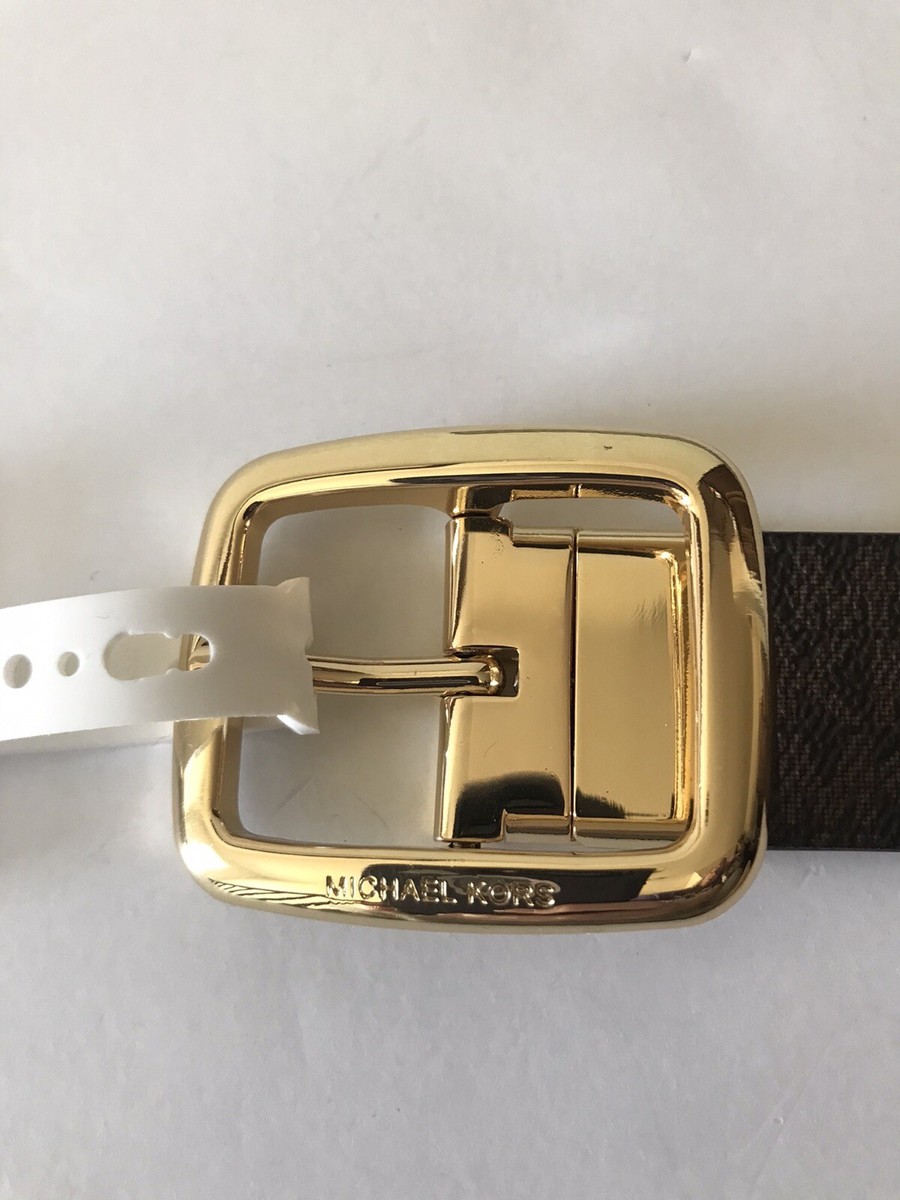 Michael Kors Reversible Belt Womens Large Vanilla Black New Gold Buckle 551814C Michael Kors Women main image 4