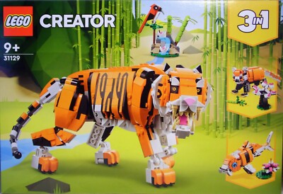 Lego Creator 31129 Majestätischer Tiger 3 in 1 roter Banda-Bär Koi-Fisch NEU