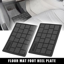 Universal Car Floor Mat Foot Heel Plate Cover Carpet Pedal Footrest PC PVC Black