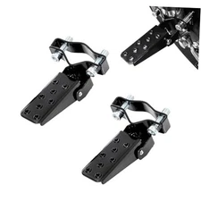 2 PCS Motorcycle Folding Foot Pegs, 90 Degree Foldable Anti-slip Foot Pedal, 