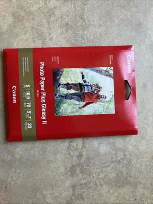 Canon1432C002 Photo Paper Plus Glossy II 5''X7'' 20 Sheets 10.6(US) mil High gloss