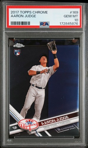2017 TOPPS CHROME #169 AARON JUDGE PSA 10