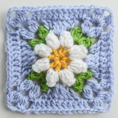 GS002 HÄKELANLEITUNG TRADITIONELLES GÄNSEBLÜMCHEN GRANNY SQUARE