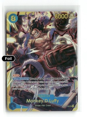 Monkey.D.Luffy [OP11 - OP11-118] Secret Rare Foil NM A Fist of Divine Speed