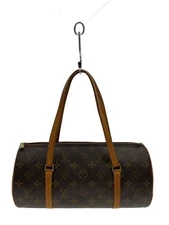 Used Louis Vuitton Papillon 26 Boston Bag in Brown Monogram Canvas PVC