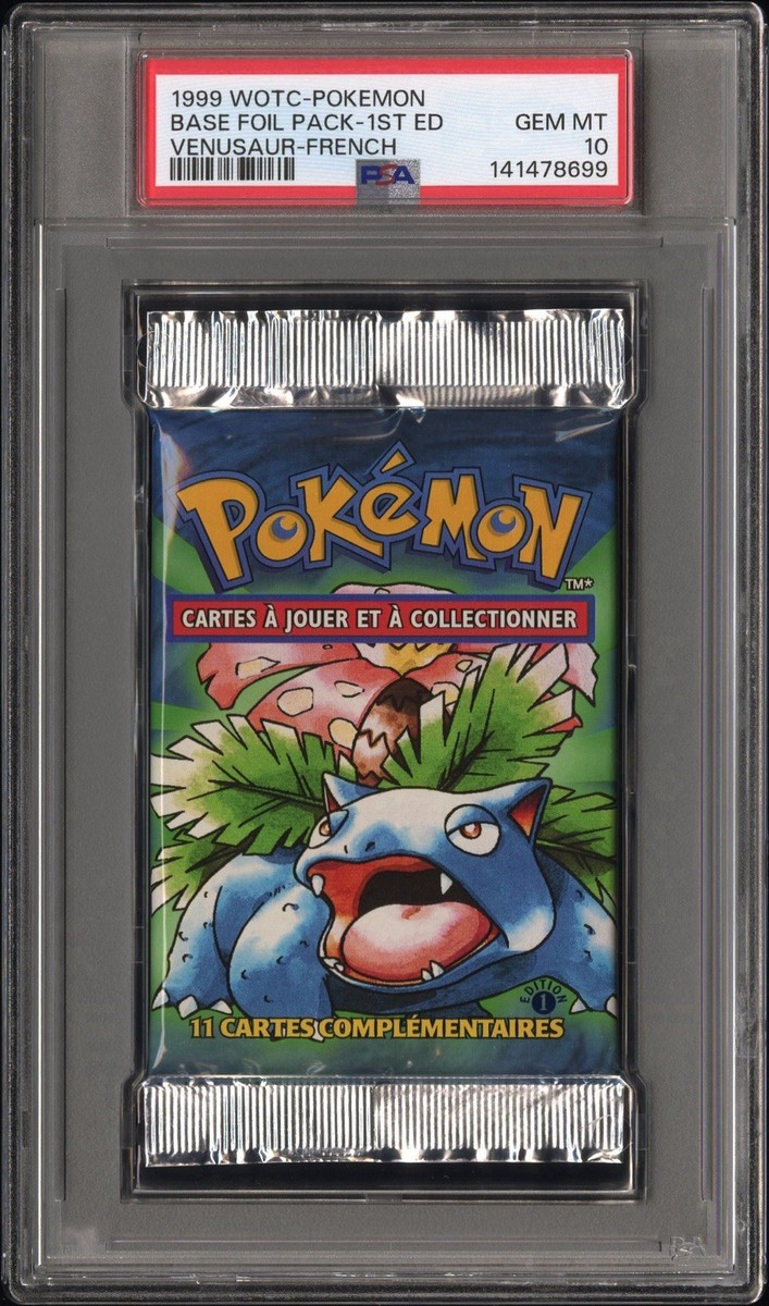 1999 Pokemon FRENCH 1st Edition Base Set Dracaufeu Booster Pack
