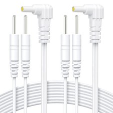 AUVON Durable Lead Wires for TENS EMS Units 2 Packs , Standard Leads with...