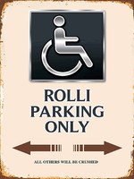 Holzschild 40X30 Cm Rolli Parking Only All Others Deko Geschenk Holz Schild