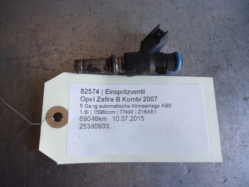 Opel Zafira B Einspritzventil 25380933 1.6i 77kW Z16XE1 82574