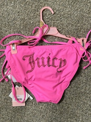 Juicy Couture Cherry Rhinestone Bikini Set Ladies Women's Sz