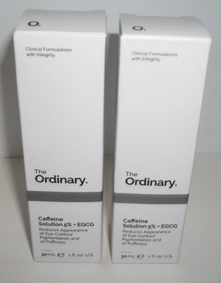 Lot of 2 The Ordinary Caffeine Solution 5 EGCG - 30ml New in Box