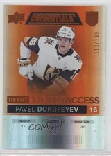 2021 Upper Deck Credentials Debut Ticket Access Orange /149 Pavel Dorofeyev 1os2