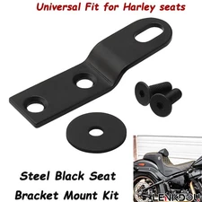 For Harley Seats 1 Set Black Steel Seat Bracket Mounting Kit Universal 