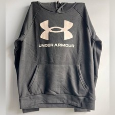 Under Armour Boys' Rival Fleece Hoodie Size Large Black
