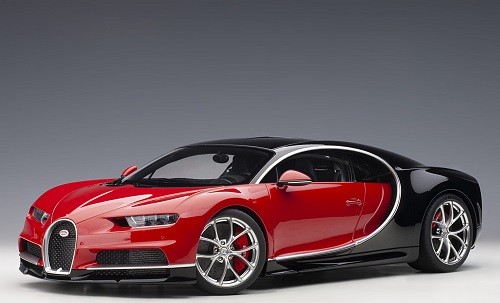 AUTOart 12113 - 1/12 Bugatti Chiron 2017 (Italian Red/Nocturne Black) - Neu-image