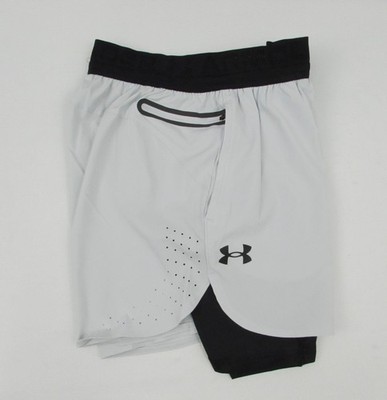 Under Armour Vanish Elite Woven 2-in-1 Fitted Shorts Men's L 1378604 014 Gray