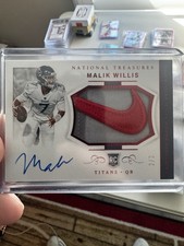Panini National Treasures Crossover Patch Auto Malik Willis 2/ 2 Titans