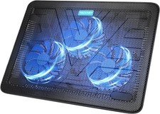 TECKNET Laptop Cooling Pad 3 LED Fans 12-17"
